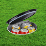 EASYmaxx Flaschenkühler – stromlose Kühlung für bis zu 5 Dosen, ideal für Grillen und Gartenpartys ohne Kühlschrank.