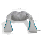 VITALmaxx Shiatsu-Massagegerät Nacken & Schulter grau/türkis mit 3-in-1 Funktion für gezielte Muskelentspannung und Wärme.
