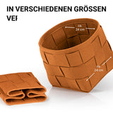 N8WERK Filz-Aufbewahrungskorb S 24x24x24 cm Rost, faltbar, strapazierfähig, scandi Style, schonend für Böden und vielseitig einsetzbar.