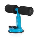 MAXXMEE Trainings-Assistent Sit-Up schwarz/blau mit Saugnapf und Schaumstoffpolsterung für Bauch- und Armmuskeltraining bis 90 kg Tragkraft