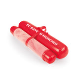 FC Bayern München Wasserhängematte mit Tragefunktion, rot, mit aufblasbarer Nacken- und Kniestütze, 119 cm, Netzmaterial, Tragelasche.