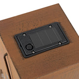 EASYmaxx Solar-Dekosäule Rost-Optik mit Solarpanel, wetterfest für in- & outdoor, Metall in Rost-Optik, 26 cm, zum Aufhängen & Hinstellen.