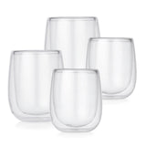 GOURMETmaxx Thermoglas Set 4-tlg. mit 2x Cappuccino & 2x Latte Macchiato Gläsern aus doppelwandigem Borosilikatglas, wärmeisolierend.
