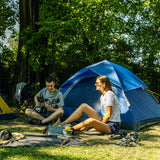 Where Tomorrow - Pop up Wurfzelt für 3 Personen - 10 Sek. Quick-up-Aufbau - Blau, leichtes, schnelles und wetterfestes Outdoor-Zelt.