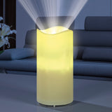 EASYmaxx LED-Projektor Kerze - 4 Themenschablonen, kabellos, projiziert rotierende Motive für stimmungsvolle Lichtakzente ohne Brandgefahr.