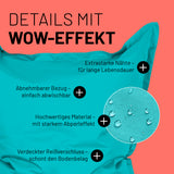 LUMALAND Sitzsack Classic XXL (380 L) in Aquamarin mit abnehmbarem Bezug, abperleffektiv, extrastarken Nähten und verdecktem Reißverschluss.