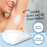 Happy Pad Hygienepflaster - weiß, ultradünn, geruchshemmend, schweißabsorbierend, direkt auf die Haut kleben, unsichtbar unter der Kleidung.