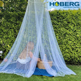 HOBERG Insekten-Baldachin für Einzel- & Doppelbetten, zum Bohren oder Kleben, als Outdoor Moskitonetz, XXL Insektenschutz.