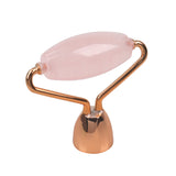 MAXXMEE Gesichtsroller Perfect Face 3-tlg. in Weiß/Rosegold mit Rosenquarz und Vibrationsfunktion für entspannende Gesichtsmassage.