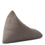 LUMALAND Sitzsack Interior Line dreieckig in Hellgrau mit hochwertigem Leinen-Look und 370l Füllung für komfortables Sitzen und Liegen.