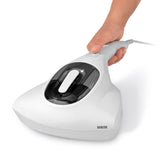 N8WERK Milbensauger in der Moonlight Edition mit UV-C-Licht und HEPA 11-Filter zur Desinfektion und Absaugung von Matratzen.