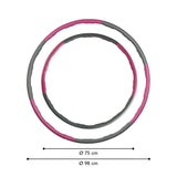 MAXXMEE Hula Hoop Reifen verstellbar 100 cm lila mit Massagebällen, 2 Größen für effektives Core-Training und Kalorienverbrennung