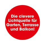 EASYmaxx Solar Dachrinnenleuchten in Edelstahl, 3er-Set – clevere Lichtquelle für Garten, Terrasse und Balkon.