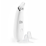 VITALmaxx Porenreiniger weiß/silber mit verschiedenen Aufsätzen zur effektiven Reinigung von Pickeln und Mitessern im Gesicht.