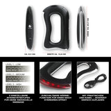 FitEngine EMS Massagegriff mit 3 Intensitätsstufen, zuschaltbarer Wärmefunktion und praktischem USB-Kabel für flexible Muskelmassage.