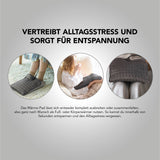 MAXXMEE Heizdecke & Fußwärmer grau mit 3 Wärmestufen, Fernbedienung und Abschaltautomatik für Fuß- und Körperwärme