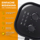 GOURMETmaxx Heißluft-Fritteuse Mechanisch 3,6l Schwarz mit 2 Drehknöpfen, Timer bis 60 Min, Temperatur 80-200°C, leicht zu reinigen.