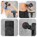MAXXMEE Mini Massage Gun Hot & Cold Pro mit 6 Aufsätzen, Power-Boost, Soft-Grip und Akku für intensive Muskelmassage.
