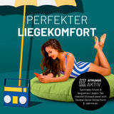 LUMALAND Sitzsack Drops (300 L) Grün – bequemer, robuster In- & Outdoor Sitzsack mit atmungsaktiver EPS-Füllung für perfekten Liegekomfort.