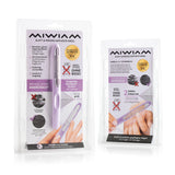 MIWIAM Nagelfeile für Finger- und Fußnägel - flieder, rostfrei, flexible Nagelfeile mit grober und feiner Struktur für seidig glattes Finish.