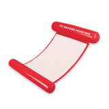 FC Bayern München Wasserhängematte mit Tragefunktion 119 cm rot, aufblasbare Nacken- und Kniestütze, Netzmaterial, Tragelasche.