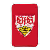 VfB Stuttgart Sporthandtuch Deluxe 80x130 cm rot mit Vereinslogo, saugfähiges Mikrofaser, schnelltrocknend und formbeständig.