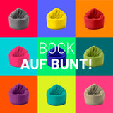 LUMALAND Sitzsack Drops (300 L) in verschiedenen Farben, modern, robust und für drinnen & draußen geeignet.