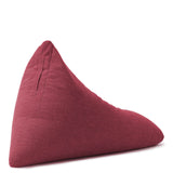 LUMALAND Sitzsack Interior Line - Dreieckiger roter Sitzkissen Bean Bag 370l Füllung 150x100x100 cm hochwertiger Leinensitzsack