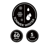 MAXXMEE Luftkühler mit Wassertank 5l, 3 Leistungsstufen, 60 Watt, für Sommer- und Winterbetrieb, weiß/blau.