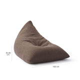 LUMALAND Sitzsack Interior Line braun, dreieckiger Komfort-Sitzsack 150x100x100 cm mit 370l Füllung, Leinen-Optik, Indoor Bean Bag
