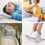 nah-vital Shiatsu-Massagekissen mit abnehmbarem Fuß-Bezug für Rücken-, Nacken- und Fußmassage mit Wärmefunktion und Auto-Adapter.