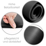 #DoYourFitness Fitnessmatte in Schwarz, 183x61x0,8 cm, rutschfest, robust, leicht, pflegeleicht für Indoor & Outdoor Training.