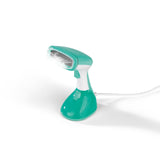 CLEANmaxx Dampfbürste 1200W in Mint/Weiß mit kraftvollem Dampfstoß, Bügelfalten- und Textilbürstenaufsatz, ideal für Reisen.