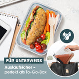GOURMETmaxx Frischhaltedosen Klick-it 10-tlg. Schwarz, auslaufsichere, stapelbare Aufbewahrungsbox ideal für unterwegs und To-Go.