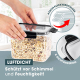 GOURMETmaxx Frischhaltedosen Klick-it 10-tlg. Schwarz mit 4-fach-Klickverschluss und Dichtungsring, luftdicht und schimmelgeschützt.