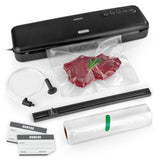 N8WERK Vakuumiergerät Vakuumierer Lebensmittel 30cm Vakuumierer mit Beuteln 22x30 cm für Einfrieren und Sous-vide-Garen