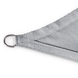 LUMALAND Sonnensegel 100% HDPE mit Stabilisator, Rechteck 5 x 7 Meter, Hellgrau, UV-Schutz, reißfest, rostfreie Ringe.