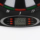 MAXXMEE Dartscheibe mit 6 Pfeilen und 6 Ersatzspitzen + Batterien, LCD-Anzeige und 18 Spiele für 1-8 Spieler.