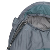 Where Tomorrow Camping Schlafsack Classic - Mumienschlafsack in Goblinblau mit wasserabweisendem Außenmaterial und Konturkapuze.