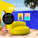 LUMALAND Sitzsack Lounge (320 L) in Gelb, wetterfest und bequem für In- und Outdoor, mit robustem, pflegeleichtem Material.