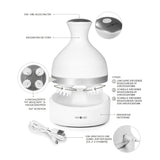 nah-vital elektrisches Kopfmassagegerät mit 4 Massageköpfen, 360° Rotation, 3 Modi und USB-Aufladung für entspannende Kopf- und Schultermassage