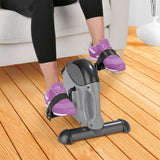 VITALmaxx Mini-Trainer mit Metallschwungrad grau/schwarz, Training für Arm- und Beinmuskulatur mit Widerstandsregulierung und Trainingscomputer.