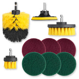 CLEANmaxx Bürstenaufsatz-Set für Bohrmaschine 10-tlg., vielseitige Reinigungsbürsten für Böden, Fliesen, Gartenmöbel und mehr.