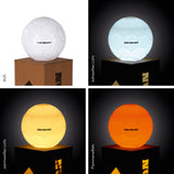 HSV LED-Dekosäule Rost-Optik mit Leuchtkugel, 84 cm, braun, mit drei Lichtmodi und Fußball-Design, akkubetrieben und USB-aufgeladen.