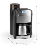 BEEM FRESH-AROMA-PERFECT Filter-Kaffeemaschine mit Mahlwerk, 5 Mahlgrade, Isolierkanne und digitaler Anzeige.