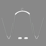 MAXXMEE Dampfbügeln Trockner Wäscheständer Schnelltrocknung Hemden NEU zerlegt auf grauem Hintergrund