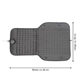 MAXXMEE Heizdecke & Fußwärmer grau, faltbar mit 3 Wärmestufen, inkl. Fernbedienung und Abschaltautomatik nach 90 Minuten