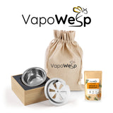 VapoWesp Räucherbox inkl. Pulver Orange & Rosemary mit Räucherbox, Stahlschale und praktischem Aufbewahrungsbeutel.