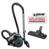 CLEANmaxx Zyklon-Staubsauger - schwarz, beutellos mit EPA- und Abluftfilter, 1,2 L Staubbehälter, extra Saugkraft durch spezielle Düse.