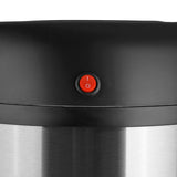 MAXXMEE Sensor-Abfalleimer 35 Liter chrom/schwarz mit modernem Ein- und Ausschalter auf mattem Deckel, Fingerabdruckreduzierung.